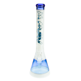 18" Waves White & Blue Beaker Bong